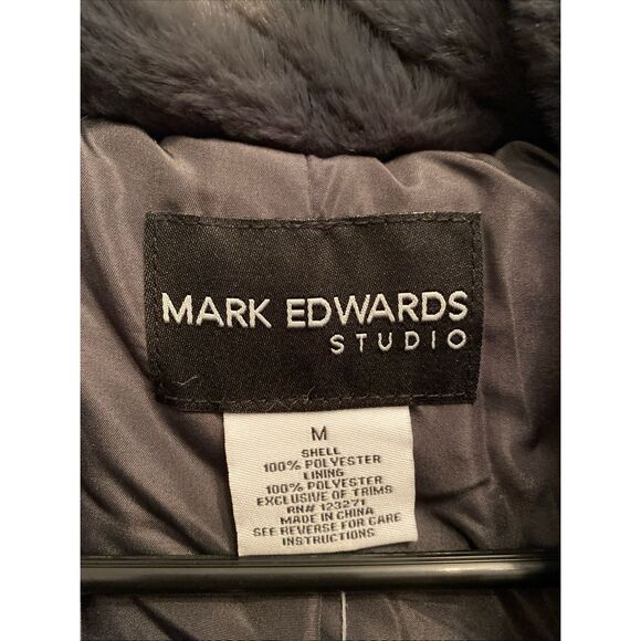 Mark Edwards Studio Faux Fur Coat / Jacket – Gray, Size Women's Medium, NWT - Picture 10 of 13